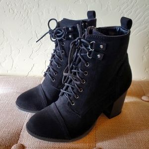 Ollio heeled combat botties